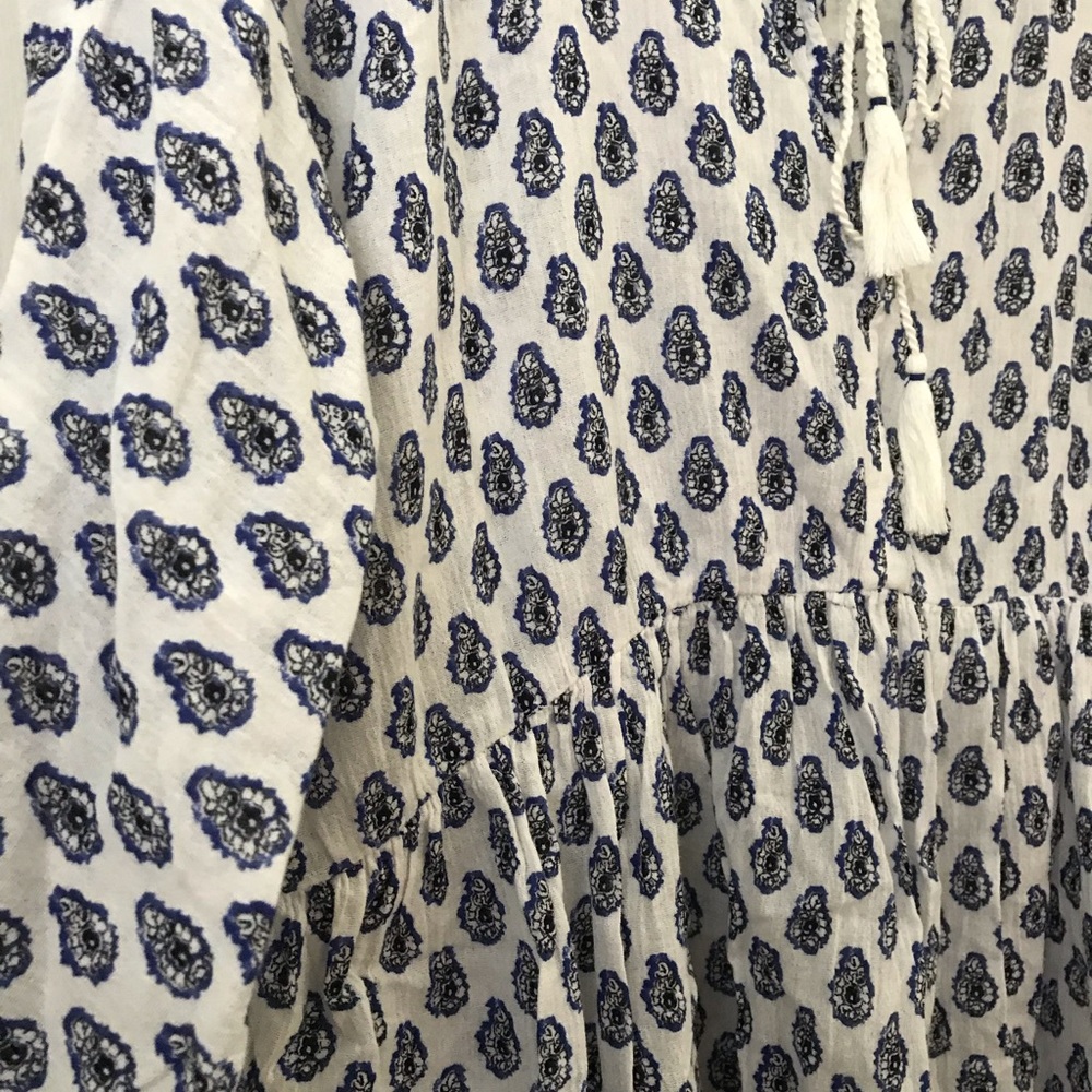 Soft Joie Ulyana gauze printed peasant blouse RUNS LARGE - Picture 9 of 13